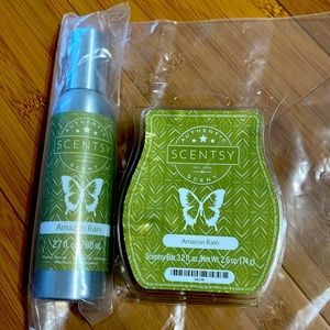 NWT Scentsy Amazon Rain bar and room spray